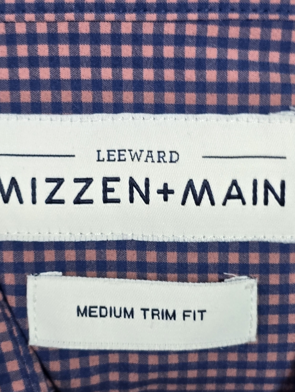 Lot Of 2 Mizzen Main Leward Meduim Trim Fit Long Sleeve Button Up Check - Picture 12 of 12